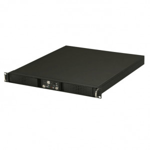 Athena Power RM-DD1U12A32H30 Aluminum / Steel 1U Rackmount Server Case (Black), Front USB 2.0, 4x 40