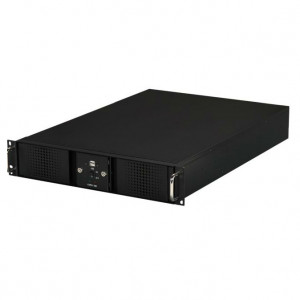 Athena Power 2U Rackmount Server Case (Black), 4 x 5.25in External Bay & Dual Locking Bezels, w/ Fil