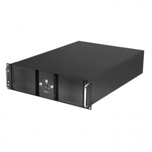 Athena Power 3U Rackmount Server Case (Black), 6 x 5.25in External Bay & Dual Locking Bezels, w/ Fil