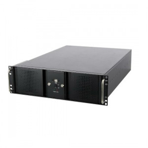 Athena Power 3U Rackmount Server Case (Black), 6 x 5.25in External Bay & Dual Locking Bezels, w/ Fil
