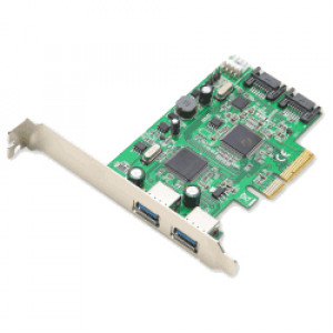 Syba Combo USB 3.0 + SATA III 6Gbps v2.0 PCI Express x4 Slot Controller Card with Standard and Low Profile Brackets