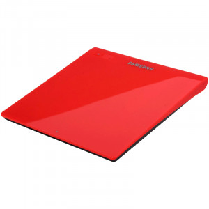 Samsung SE-208GB/RSRD USB2.0 Slim External DVD Writer, USB3.0 Compatible, Red