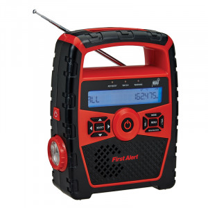 Spectra First Alert SFA1180 Portable AM/FM Weather Band Radio with Clock and S.A.M.E. Weather Alert