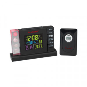 Spectra First Alert SFA2650 Radio Controlled Weather Station Alarm Clock with Wireless Sensor