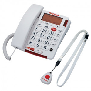 Spectra First Alert Big Button Telephone with Emergency Key and Remote Pendant, Model: SFA3800.