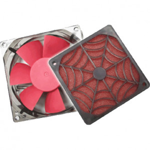 Red EverCool SFF-8 80mm Spider Filter Fan for PC Computer Case
