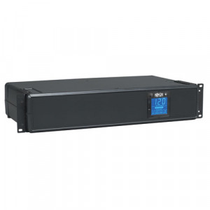 Black Tripp Lite SmartPro Rack-mountable Tower Digital UPS, 1.20 kVA/700 W, 8 5-15R outlet(s), w/ LCD display, Model: SMART1200LCD.