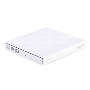 White Silverstone Treasure Series TS06 Slim ODD Conversion Tray for 2.5in SSD / Hdd + USB External Slim ODD Enclosure