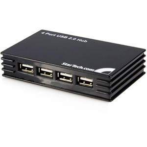 StarTech.com 4 Port Compact USB 2.0 Hub (Black)
