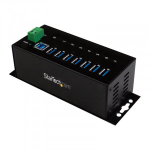 StarTech.com ST7300USBME 7-Port Industrial Superspeed USB 3.0 ESD and Surge Protection Hub.