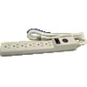 Electronic Power Strip, 6-outlet with 3-Foot Power Cord.