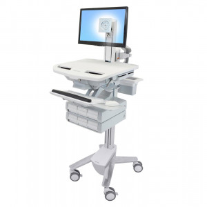 Ergotron StyleView Cart with LCD Pivot, 6 Drawers (3x2)