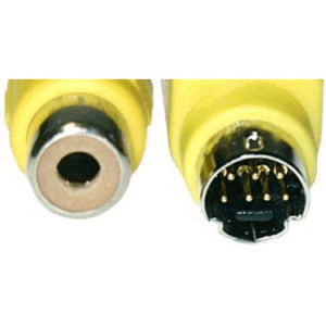 7 pin Mini DIN Male to RCA Female