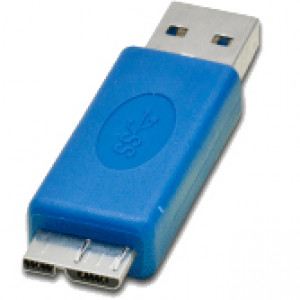 Blue Syba USB 3.0 Male to Micro B Male Plug Adapter, Model: SY-ADA20084