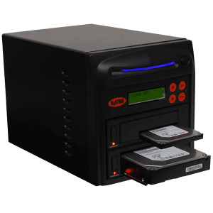 Black Systor 1 to 1 SATA 2.5in and 3.5in Dual Port/Hot Swap Hard Disk Drive (HDD/SSD) Duplicator/Sanitizer