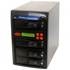 Black Systor 1 to 3 High Speed SATA Hard Disk Drive (HDD/SSD) Duplicator/Sanitizer