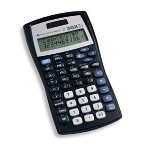 Texas Instruments 2-Line LCD Solar Scientific Calculator, Model: TI-30XIIS.