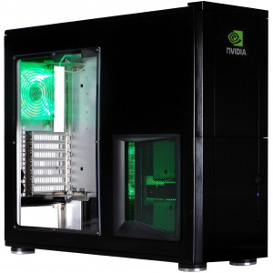 Black SilverStone Temjin TJ10 NVIDIA Edition Aluminum ATX Full Tower Computer Case, w/ Five 120mm Gr