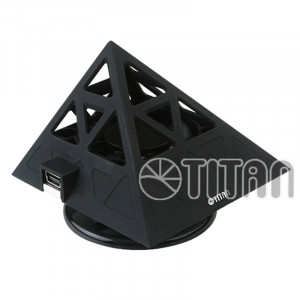 Titan TTC-NF02TZ(BB) 40mm USB Pyramid Phone Cooler, Black, Cooling Anywhere.