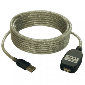 Black Tripp Lite 16ft USB 2.0 Extension Cable