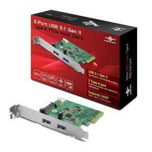 Vantec UGT-PC370A 2-Port USB 3.1 Gen II Type-A PCIe Host Card.