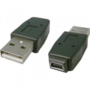 USB A Male to Mini 5-pin B Female Adapter