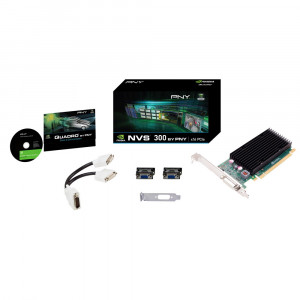 PNY VCNVS300X16-PB Quadro NVS 300 512MB PCI Express 2.0 x16 Low Profile Workstation Video Card