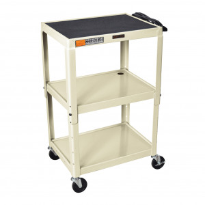 Putty H.Wilson W42AE Series Metal Open Shelf Utility Cart, 3-outlet Electric, P/N: W42AOWE.