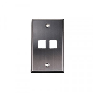 2-Port Stainless Steel Keystone Wall Plate WP10-5814/SG2P/SS