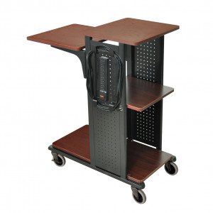 H.Wilson WPS4BR5 Series Adjustable Audio Visual Cart / Presentation Stand without Locking Cabinet, P