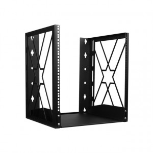 Black iStarUSA ClayTek Steel 12U Open Frame Wall-Mount Rack, RoHS Compliance, Model: WU-120B.