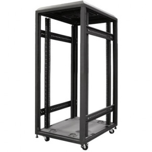 Black iStarUSA 22U 4-Post Open Frame Rack