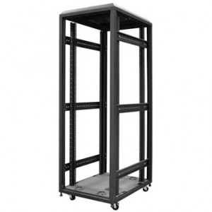 Black iStarUSA 36U 4-Post Open Frame Rack