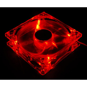 Zalman ZM-F1-RL 80mm Sleeve Silent Red LED Case Fan w/ Noiseless Connector (RC56).