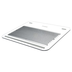 White Zalman ZM-NC1500W Aerodynamically-designed Notebook Cooler, for 12in-17in Laptop, Two Centrifu