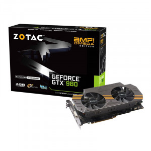 ZOTAC ZT-90202-10P GeForce GTX 980 AMP! Omega Edition 4GB PCI Express 3.0 x16 Video Card. Retail Box