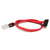 Red Greatland 18in Latching Slim SATA Cable for Slim SATA Optical Disk Drives [ODD].   Model: GSA500-I18