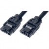 Link Depot 0.5 Meter SATA III Round Cable with Latch. P/N: LD-SATA3-0.5M