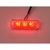 Logisys Red Clear Water Resistant 3 LED Step Light