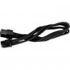 Black Silverstone Sleeved Extension Power Supply Cable with 1 x 6-Pin to PCI-E 6-Pin Connector