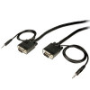 Black 6 Feet SVGA with Audio Male to Male Video Cable