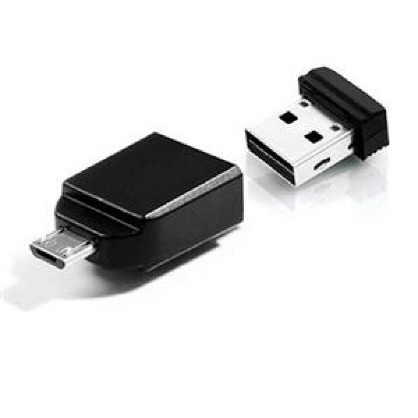 Verbatim 16gb Store N Go Nano Usb Flash Drive With Micro Usb Adapter