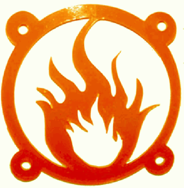 Acrylic 80mm Laser-Cut Flame Fan Grills