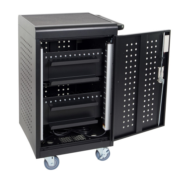 Luxor LLTM30-B-KP 30 Tablet Charging Cart with Keypad Lock