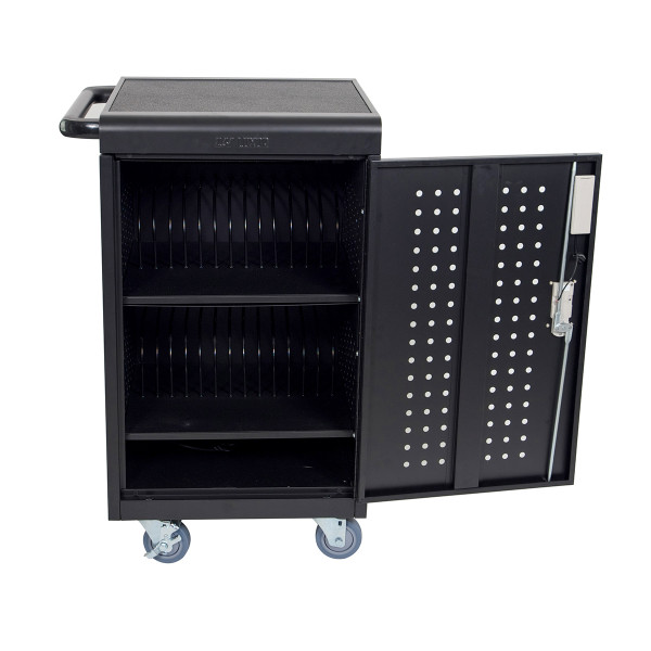 Luxor LLTM30-B-KP 30 Tablet Charging Cart with Keypad Lock