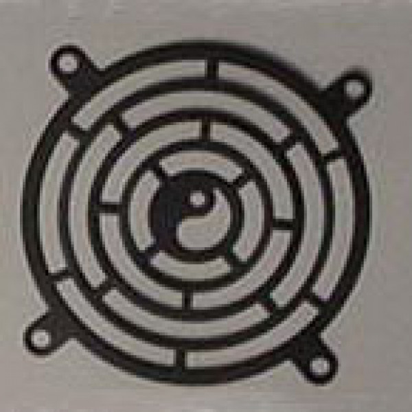 Plated Steel 120mm Fan Grills Yin Yang Black