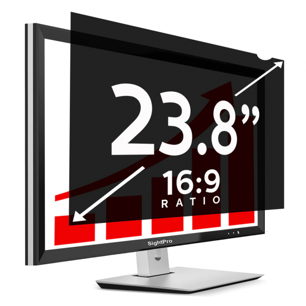 SightPro 23.8" Computer Privacy Screen Filter for 16:9 Widescreen Monitor