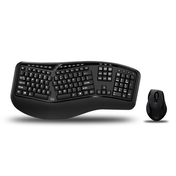 Adesso TruForm Media 1500 Wireless Ergonomic Keyboard and Mouse Combo